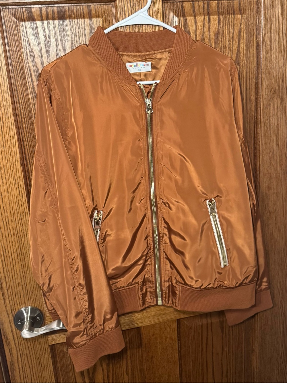 Rust Bomber Jacket - Lightweight Women's Coat